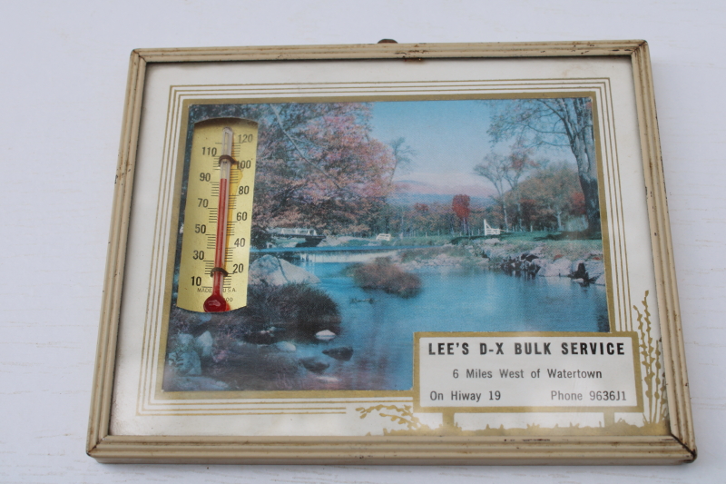photo of 1950s vintage advertising thermometer Watertown Wisconsin Lee's D X bulk service hauling trucking  #3