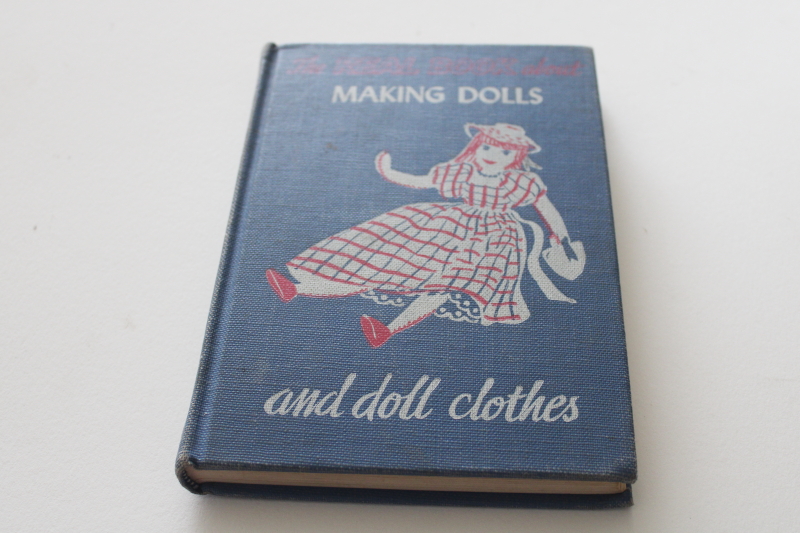 photo of 1950s vintage childrens book sewing doll clothes dollmaking w/ patterns #1