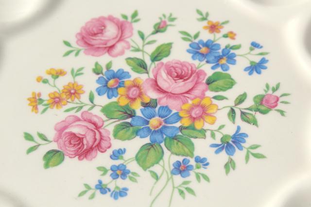 photo of 1950s vintage china egg plate, divided tray for serving deviled eggs #3