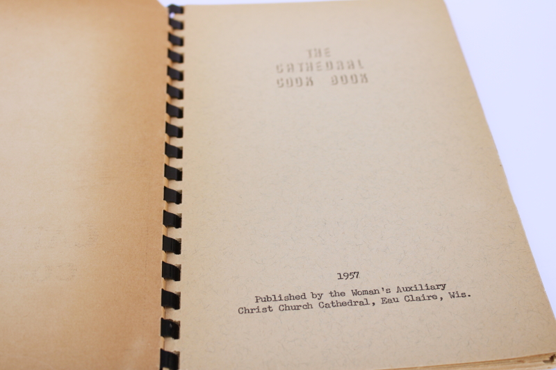 photo of 1950s vintage cookbook Eau Claire Wisconsin Christ Church Cathedral #2