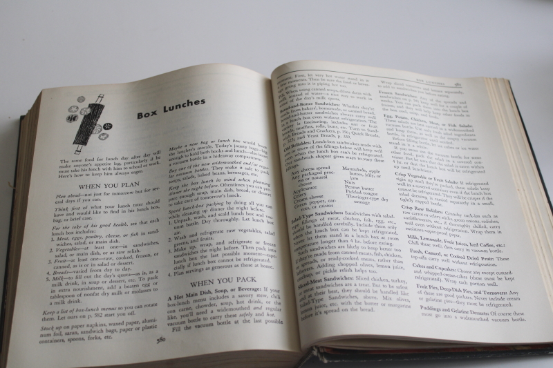 photo of 1950s vintage copy of Good Housekeeping Cook Book, black cover originally published 1942  #5