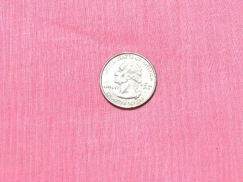 photo of 1950s vintage cotton crinkle fabric, solid color candy pink, 6 yards #1