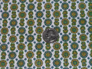 catalog photo of 1950's vintage cotton fabric, small paisley print