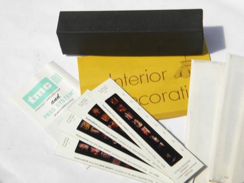 photo of 1950s vintage interior decorating slideshow slide strips room interiors #1