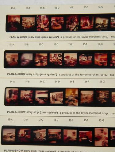 photo of 1950s vintage interior decorating slideshow slide strips room interiors #4