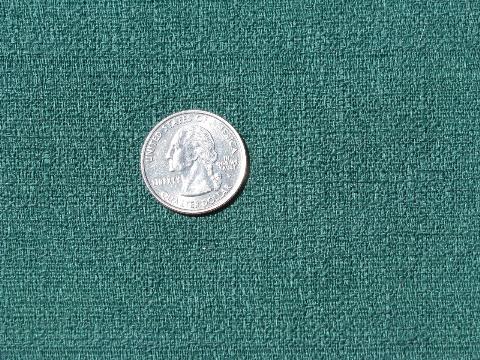 photo of 1950's vintage jade green cotton barkcloth fabric, never used 10 yds #1