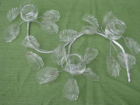 photo of 1950s vintage mirror plateau w/ murano art glass flower petals #2