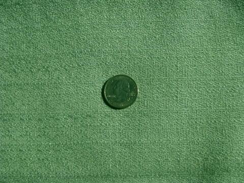 photo of 1950s vintage pale nile green rayon barkcloth fabric for drapes, upholstery #1