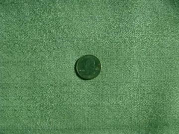 catalog photo of 1950s vintage pale nile green rayon barkcloth fabric for drapes, upholstery