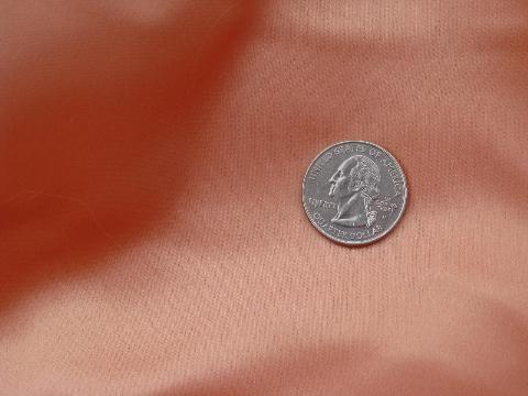photo of 1950s vintage peach colored heavy satin fabric for lingerie sewing #2