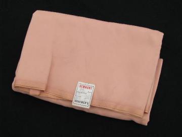 catalog photo of 1950s vintage peach colored heavy satin fabric for lingerie sewing