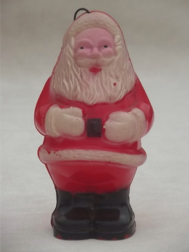 photo of 1950s vintage plastic Santa collection, Christmas tree ornaments, cake decorations #2