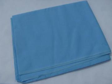 catalog photo of 1950s vintage sky blue cotton quilting solid color fabric, 36'' wide