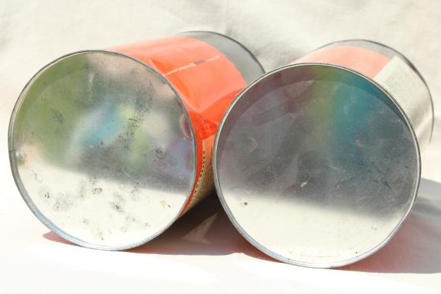 photo of 1950s vintage tins w/ retro graphics, household chemical cleaning products moth crystals #7