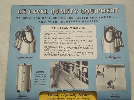 photo of 1951 vintage Delaval calendar, advertising milking & dairy equipment #4