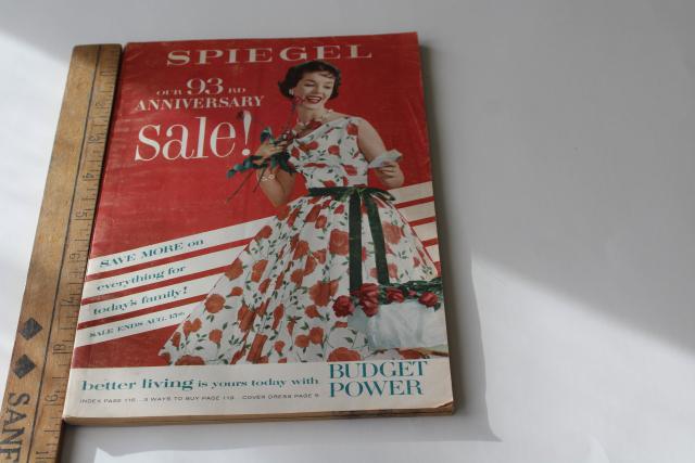 photo of 1958 Spiegel's summer sale mail order catalog, mid-century mod vintage #1