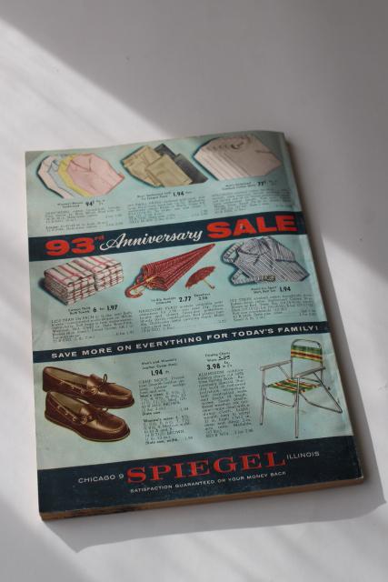 photo of 1958 Spiegel's summer sale mail order catalog, mid-century mod vintage #4