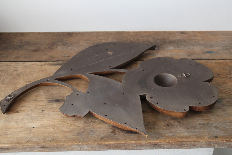 photo of 1960s vintage Syroco huge plastic flower wall art plaque, MCM decor #5
