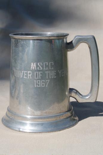 photo of 1960s vintage motor racing trophy cups, Milwaukee sports car club, driver of year etc. #3