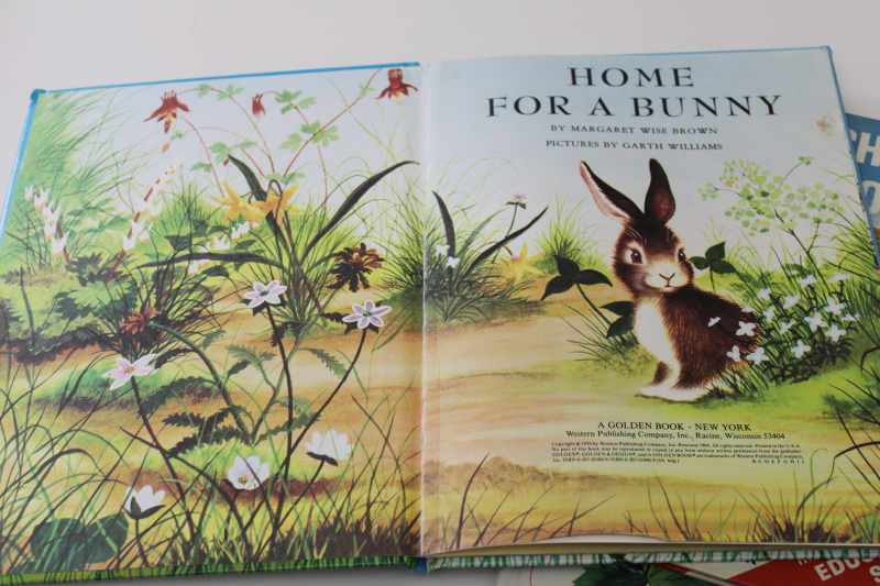 photo of 1960s vintage picture books lot spring bunnies & chicks, Golden book Home for a Bunny etc  #8