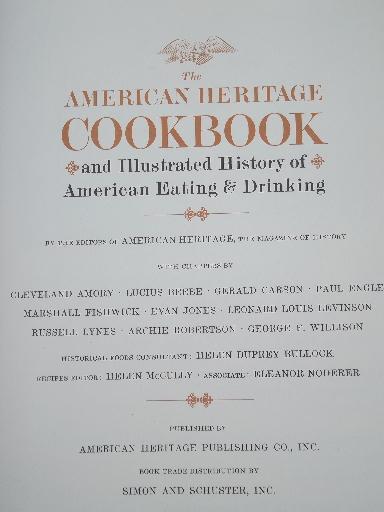 photo of 1964 American Heritage cookbook, illustrated history of eating and drinking #2