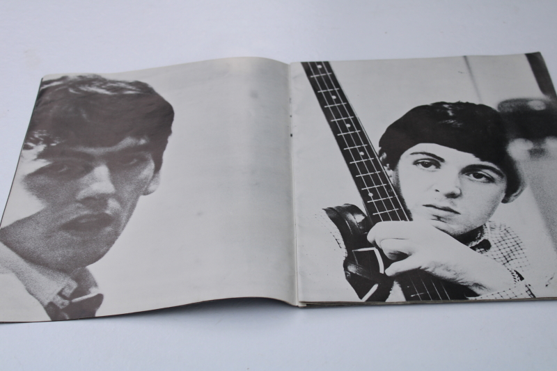 photo of 1964 original vintage The Beatles black-white photo booklet with pictures for framing #2