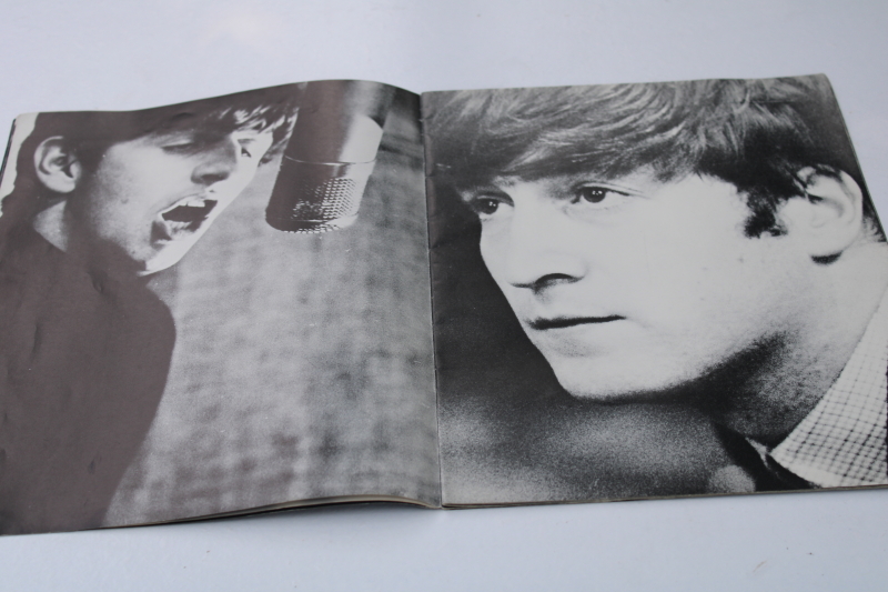 photo of 1964 original vintage The Beatles black-white photo booklet with pictures for framing #3