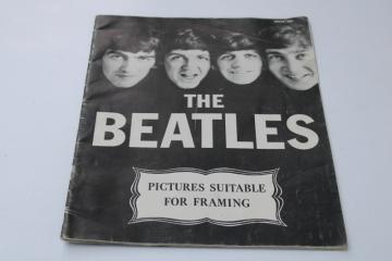 catalog photo of 1964 original vintage The Beatles black-white photo booklet with pictures for framing