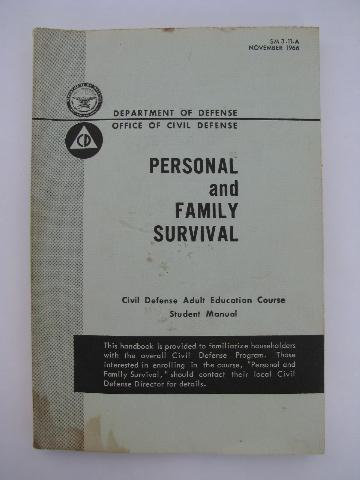 photo of 1966 Cold War vintage Civil Defense handbook, nuclear war survival, fallout shelters etc #1