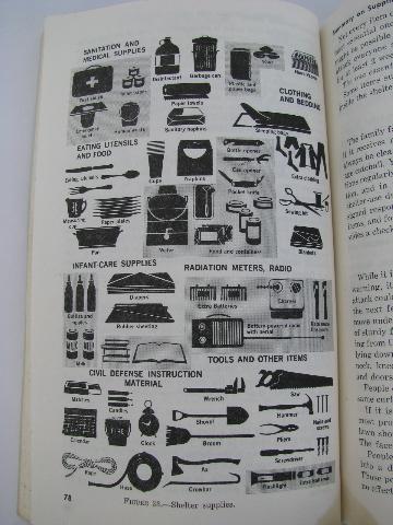 photo of 1966 Cold War vintage Civil Defense handbook, nuclear war survival, fallout shelters etc #3