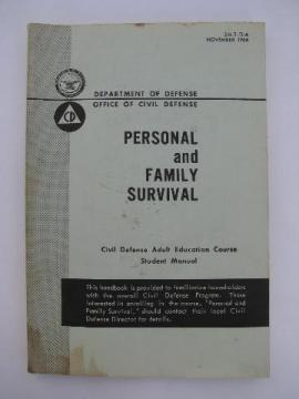 catalog photo of 1966 Cold War vintage Civil Defense handbook, nuclear war survival, fallout shelters etc