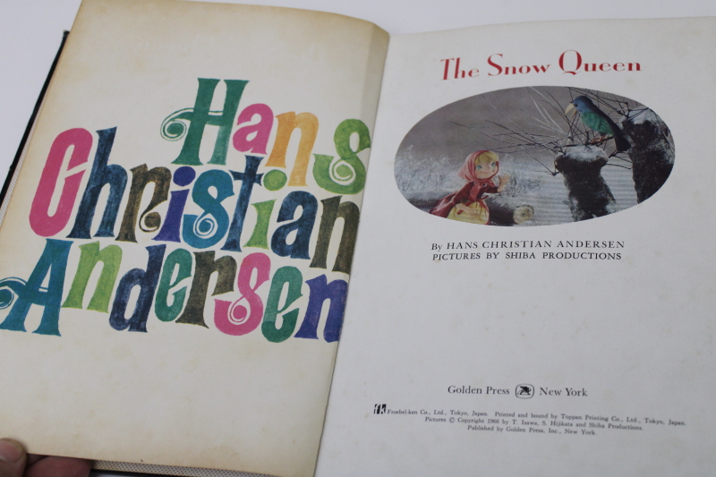 photo of 1966 Snow Queen Shiba Productions living story book lenticular image cover, illustrated w/ photos of dolls  #3