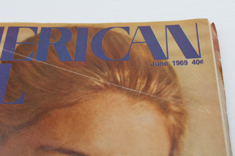 photo of 1969 vintage American Girl teen magazine, Tricia Nixon cover, retro ads  #2