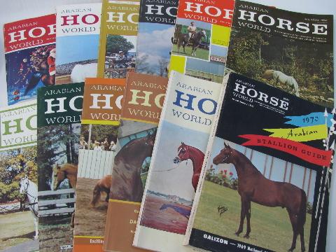 photo of 1970 full year of back issues Arabian Horse World magazines #1