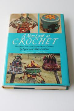photo of 1970s hippie vintage New Look at Crochet book, art crocheting, yarn sculptures