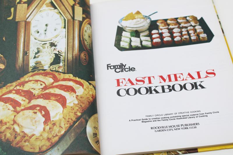 photo of 1970s vintage Fast Meals Family Circle cookbook, retro food styling & recipes #2