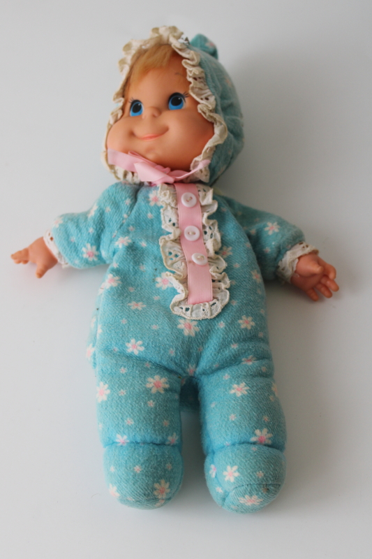 photo of 1970s vintage Mattel Baby Beans rubber face doll pull string talker, works!  #1