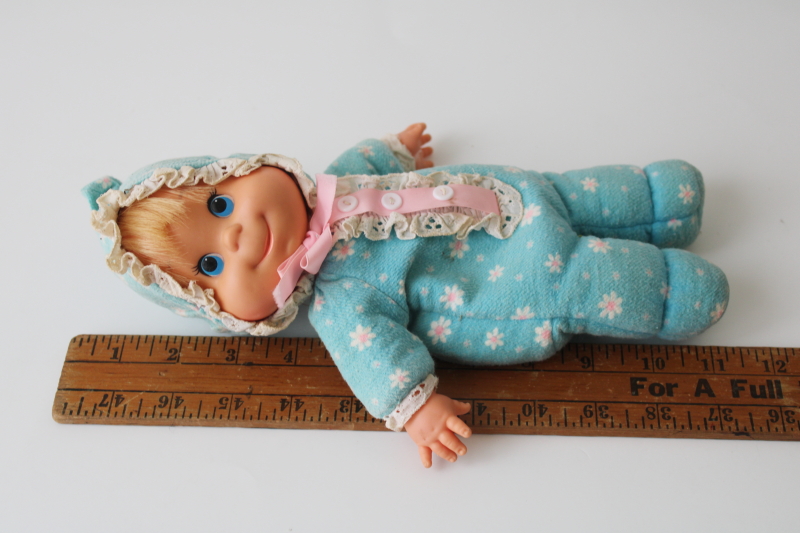 photo of 1970s vintage Mattel Baby Beans rubber face doll pull string talker, works!  #6