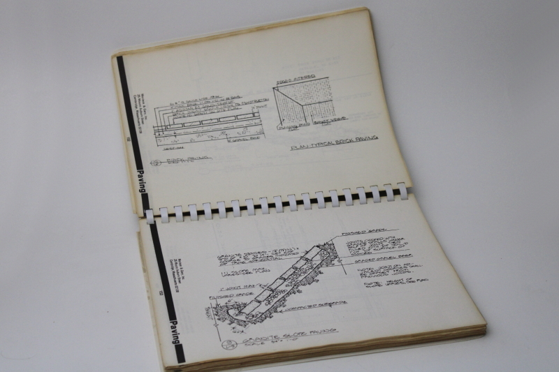 photo of 1970s vintage book environmental design architectural drawings, Landscape Site Construction Details #4