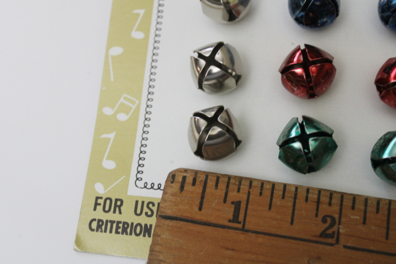 photo of 1970s vintage dime store Christmas jingle bells in different colors, Criterion Bell Brooklyn NY  #3