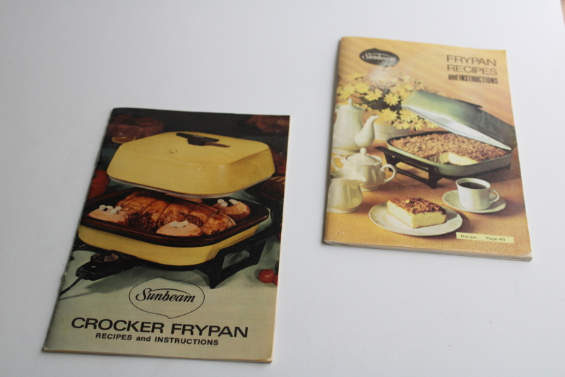 photo of 1970s vintage kitchen appliance booklets, user manuals w/ recipes, cookbook lot  #5