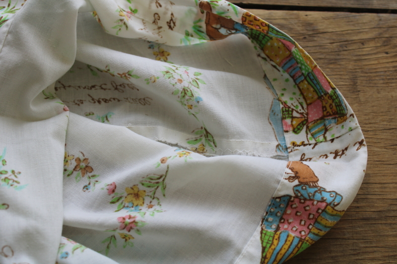 photo of 1970s vintage pillowcase handmade from Holly Hobbie print bed sheet fabric  #7