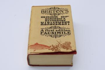 catalog photo of 1970s vintage reprint antique book Isabella Beaton 1860s household management & recipes 