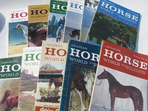 photo of 1972 lot of back issues Arabian Horse World magazines #1