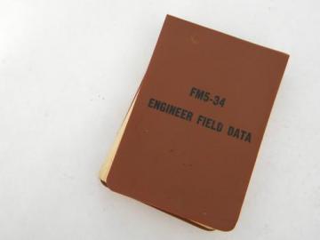 catalog photo of 1976 US Army engineer field manual/handbook FM5-34 bridges/bunkers+