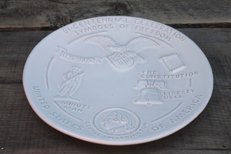 photo of 1976 vintage Frankoma plates set of 5 American Revolution patriots & battles Revolutionary War #2