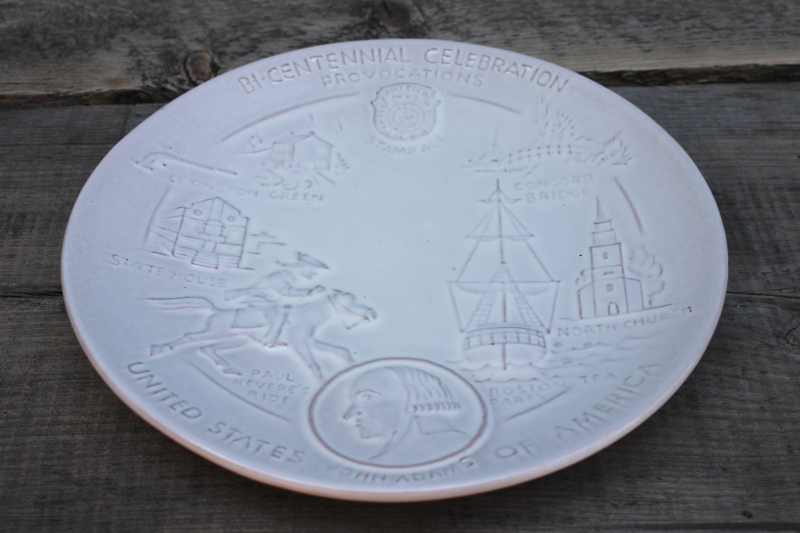 photo of 1976 vintage Frankoma plates set of 5 American Revolution patriots & battles Revolutionary War #8