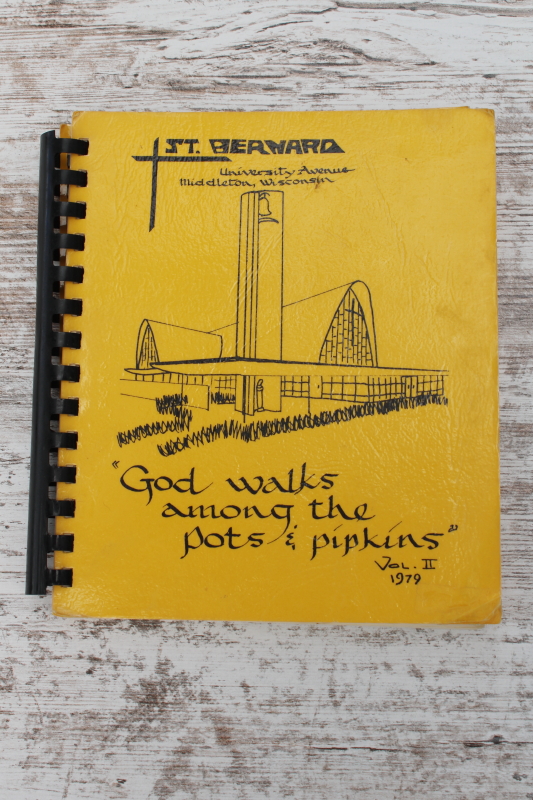 photo of 1979 vintage community cookbook St Bernard's Middleton, Dane County Wisconsin, Madison area #1