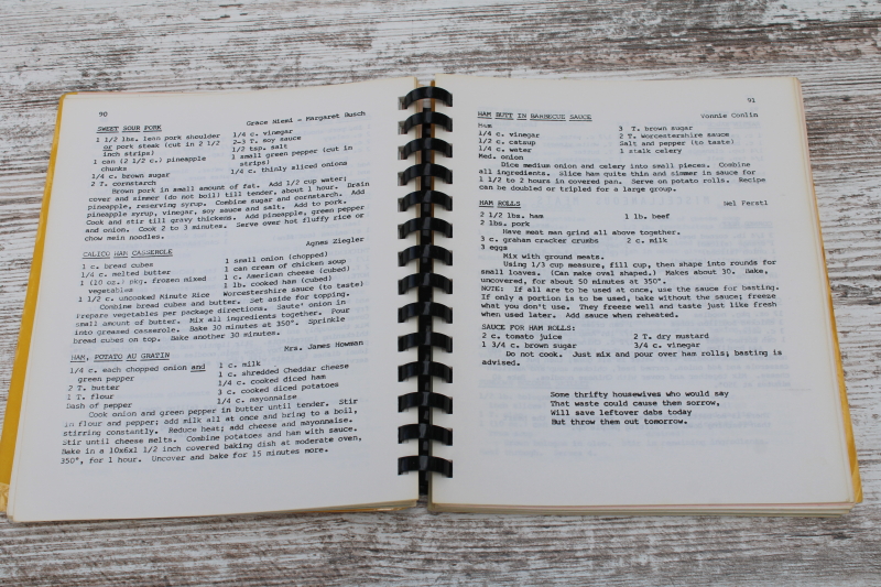 photo of 1979 vintage community cookbook St Bernard's Middleton, Dane County Wisconsin, Madison area  #3