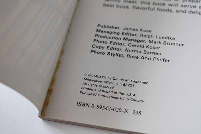 photo of 1980 Ideals Budget Cookbook money saving meals recipes & inspiration vintage cook book #2